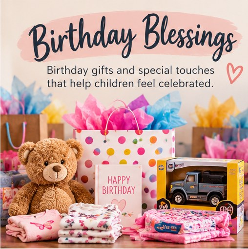 Birthday Blessings: Birthday gifts and special touches that help children feel celebrated.