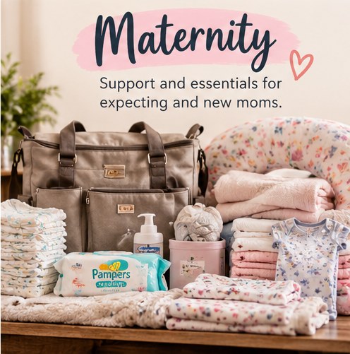 Maternity: Support and essentials for expecting and new moms.